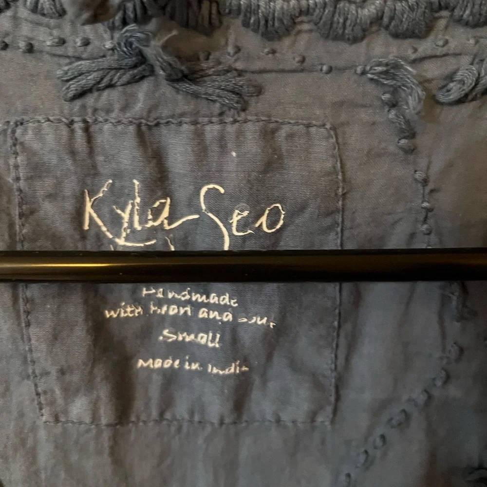 Blue and White Embroidered Kimono